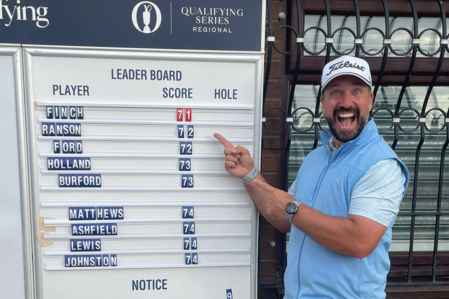 Peter Finch progressed through Regional Qualifying for The 153rd Open.